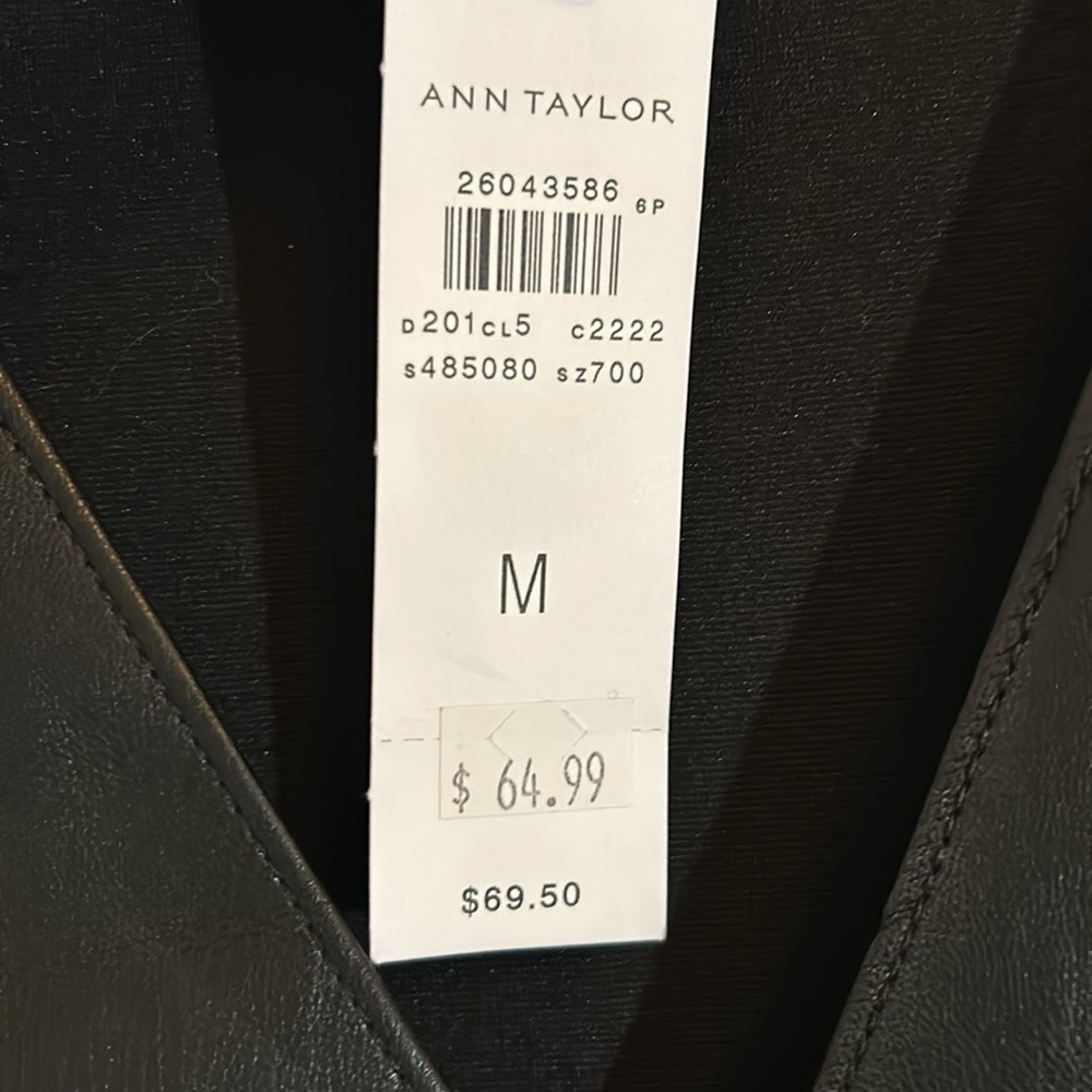 NWT Ann Taylor leather look vest - Picture 3 of 6